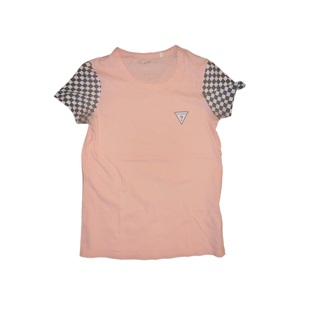 Guess brand race car checker sleeve T-shirt top xs